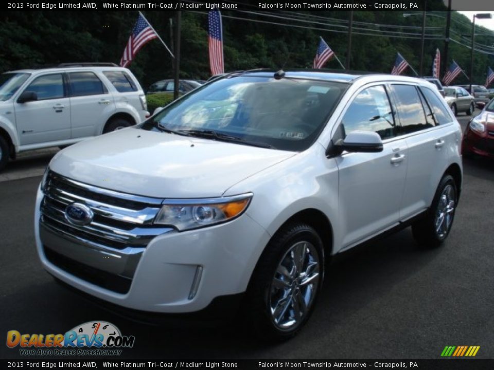 2013 Ford Edge Limited AWD White Platinum Tri-Coat / Medium Light Stone Photo #4