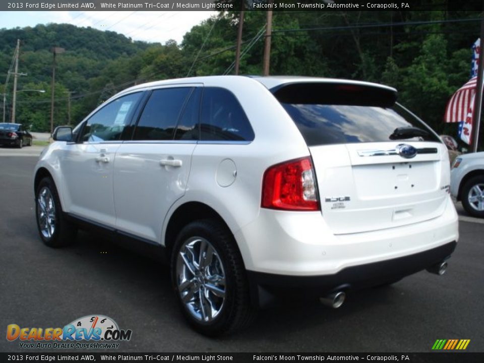 2013 Ford Edge Limited AWD White Platinum Tri-Coat / Medium Light Stone Photo #6