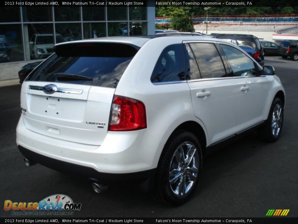 2013 Ford Edge Limited AWD White Platinum Tri-Coat / Medium Light Stone Photo #8