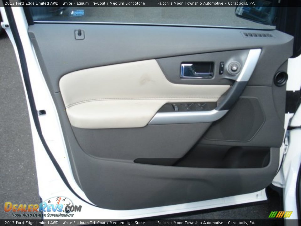 2013 Ford Edge Limited AWD White Platinum Tri-Coat / Medium Light Stone Photo #12