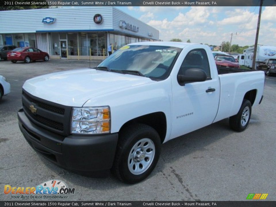 2011 Chevrolet Silverado 1500 Regular Cab Summit White / Dark Titanium Photo #1