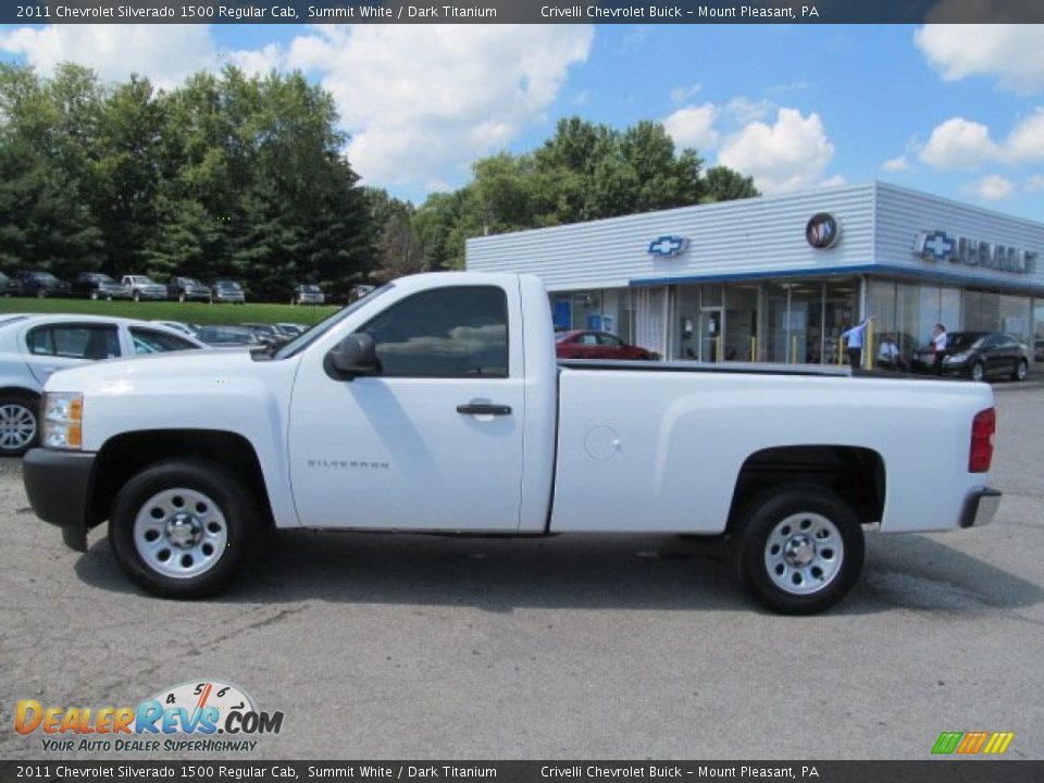 2011 Chevrolet Silverado 1500 Regular Cab Summit White / Dark Titanium Photo #2