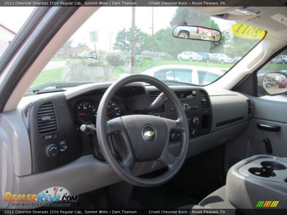 2011 Chevrolet Silverado 1500 Regular Cab Summit White / Dark Titanium Photo #15