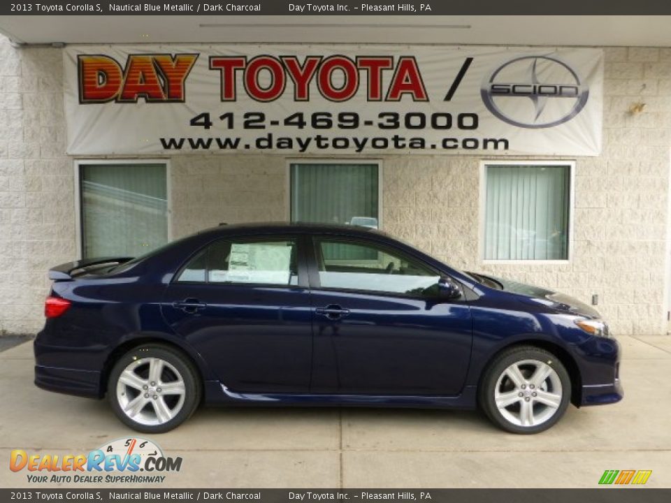 2013 Toyota Corolla S Nautical Blue Metallic / Dark Charcoal Photo #1