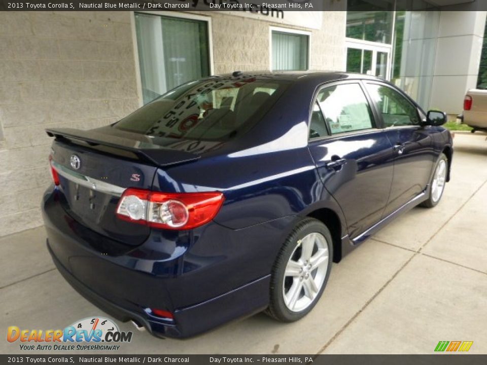 2013 Toyota Corolla S Nautical Blue Metallic / Dark Charcoal Photo #2