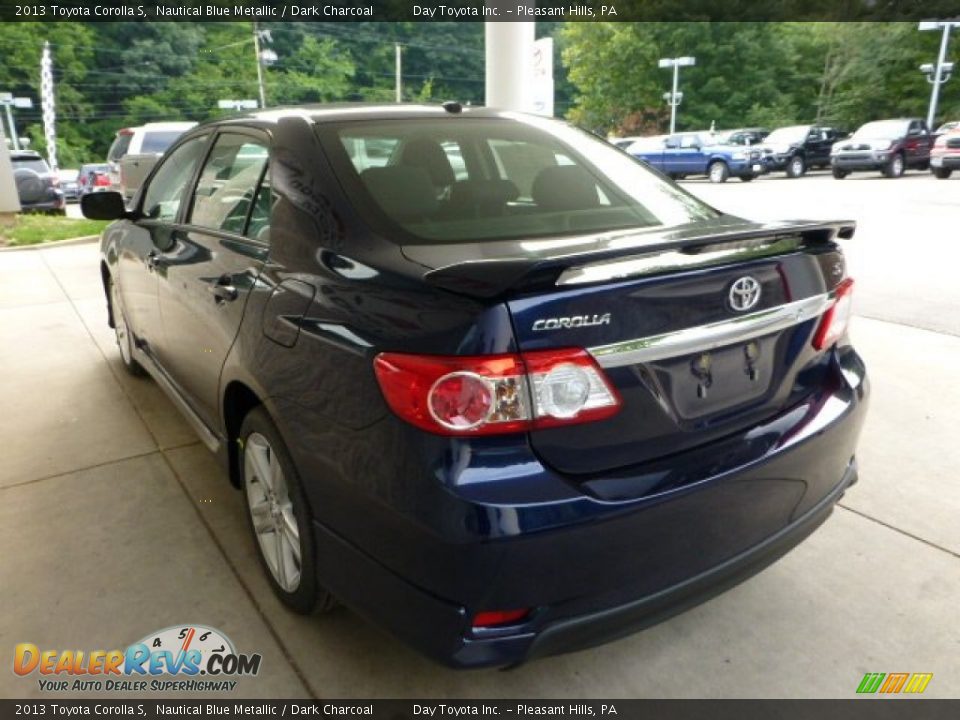2013 Toyota Corolla S Nautical Blue Metallic / Dark Charcoal Photo #4