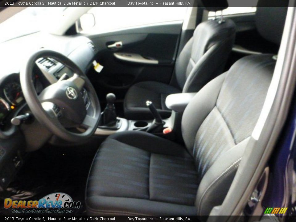 2013 Toyota Corolla S Nautical Blue Metallic / Dark Charcoal Photo #8