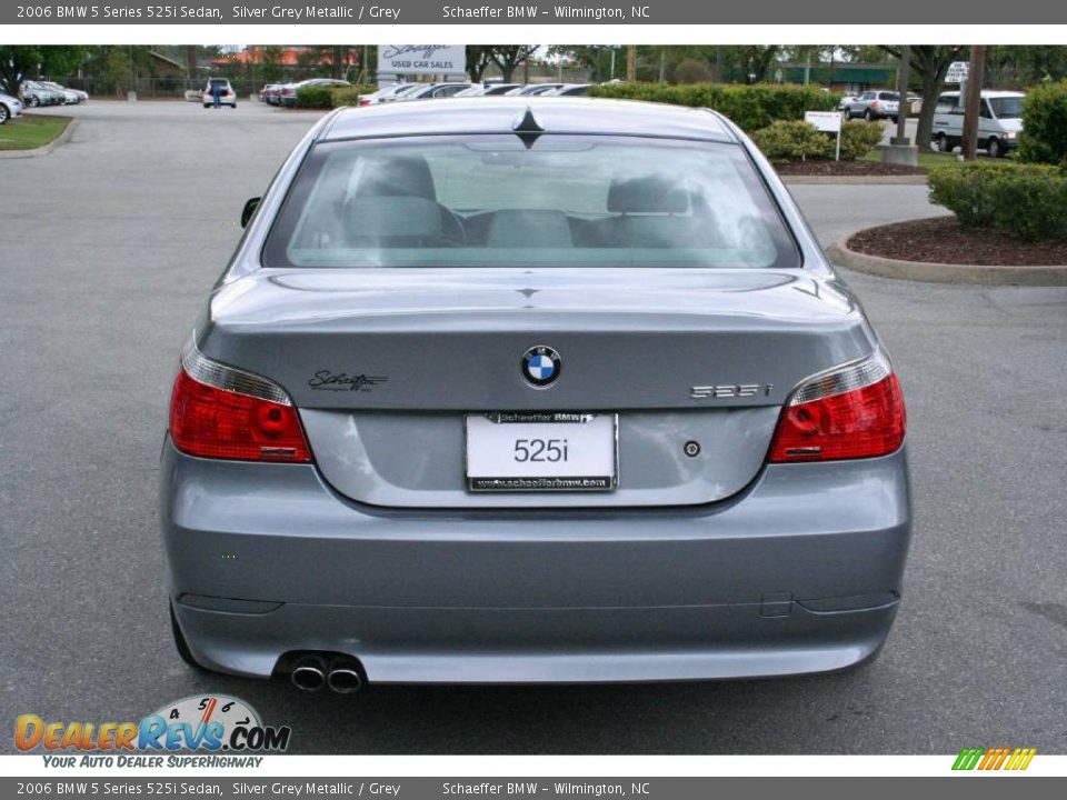 2006 BMW 5 Series 525i Sedan Silver Grey Metallic / Grey Photo #6