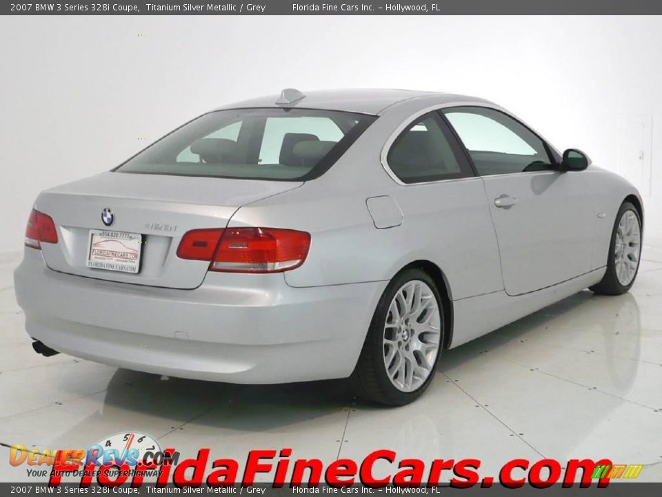 2007 BMW 3 Series 328i Coupe Titanium Silver Metallic / Grey Photo #2