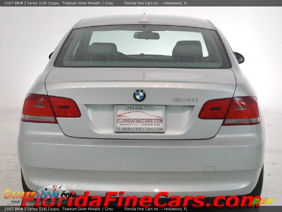 2007 BMW 3 Series 328i Coupe Titanium Silver Metallic / Grey Photo #6