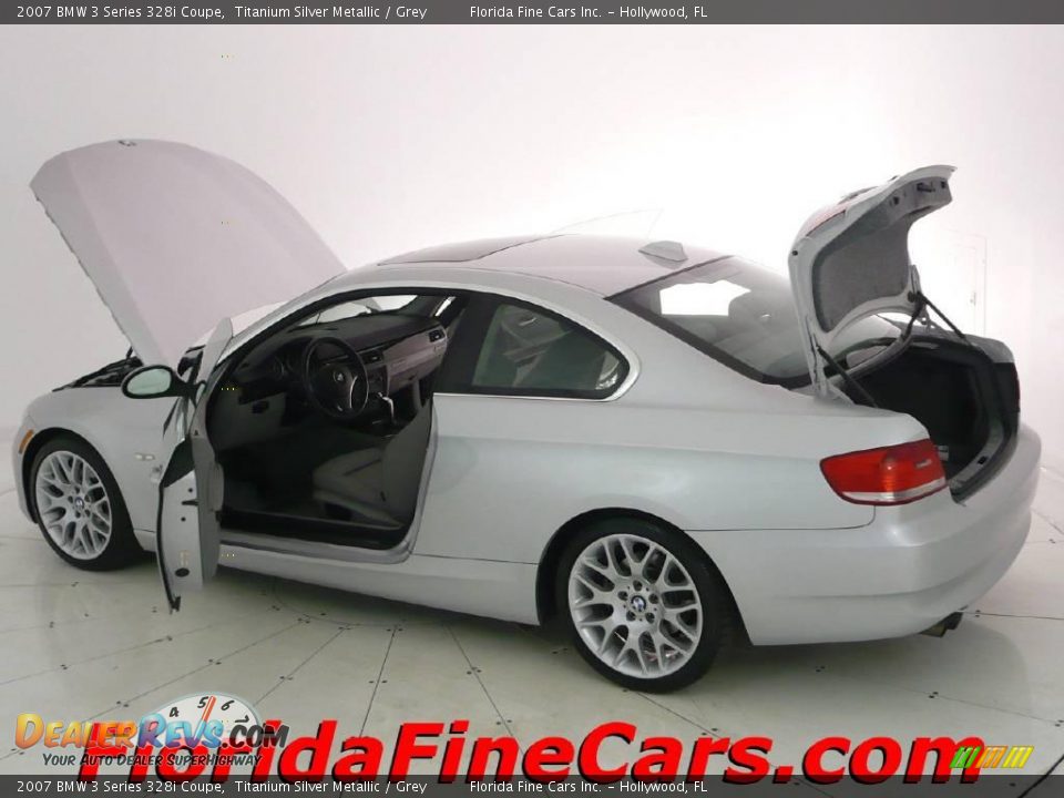 2007 BMW 3 Series 328i Coupe Titanium Silver Metallic / Grey Photo #8