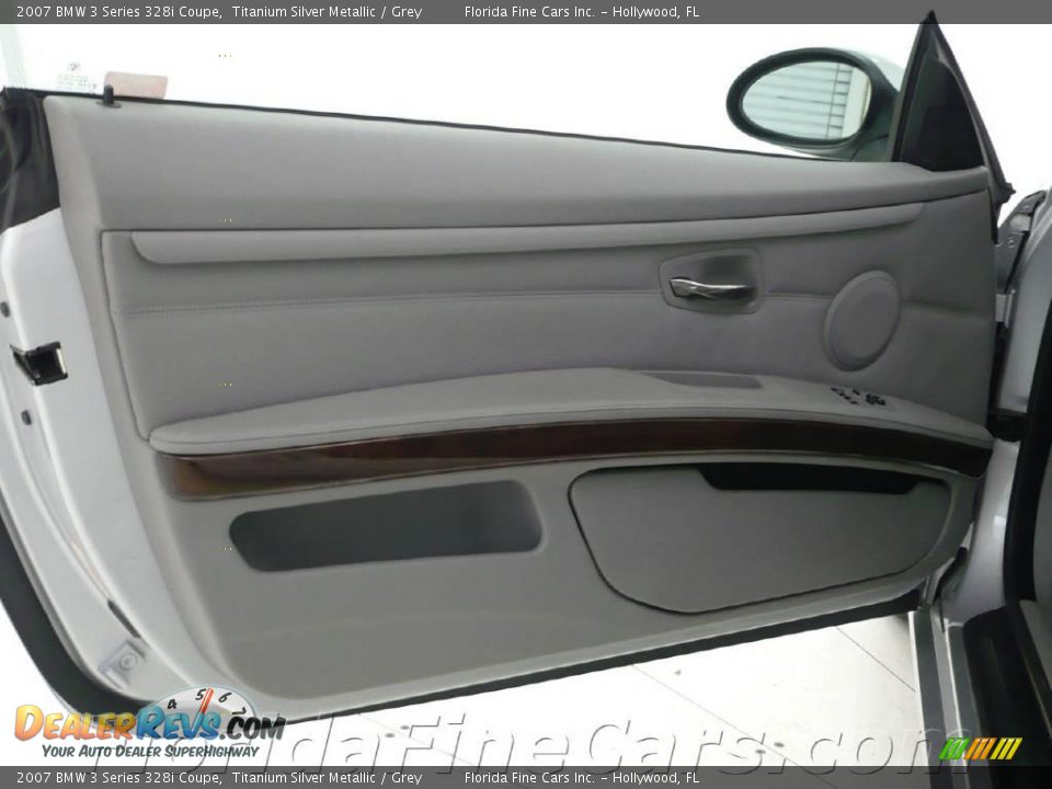 2007 BMW 3 Series 328i Coupe Titanium Silver Metallic / Grey Photo #11