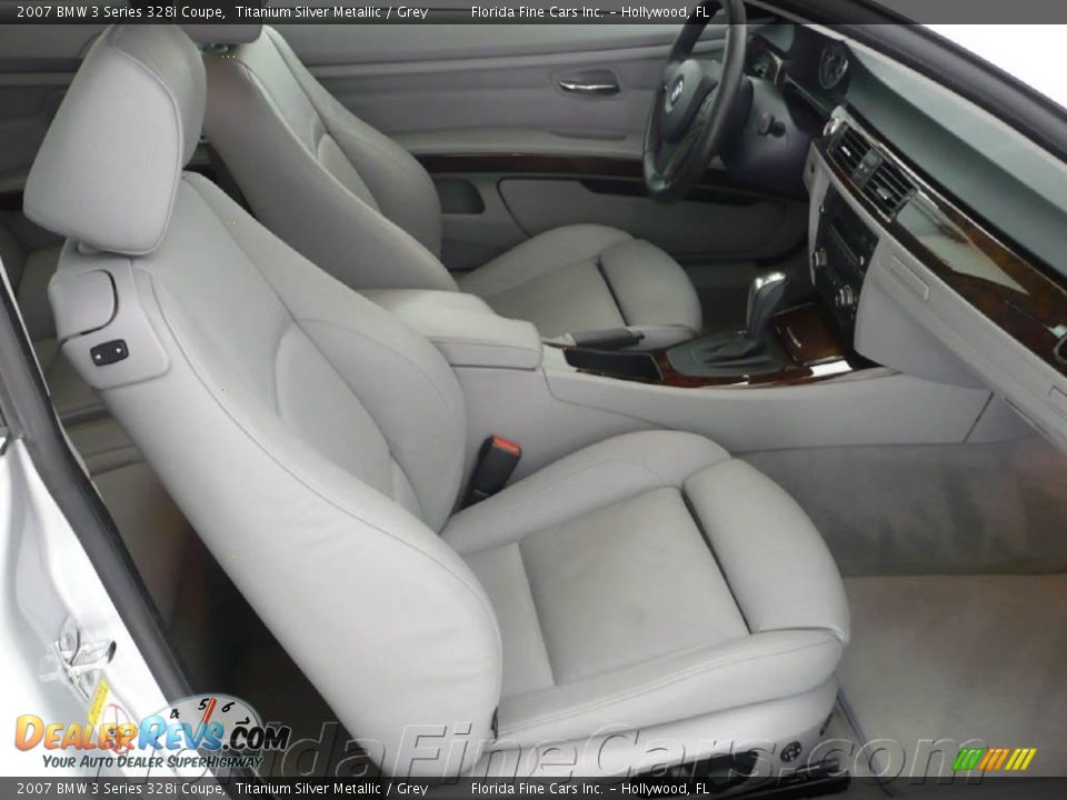 2007 BMW 3 Series 328i Coupe Titanium Silver Metallic / Grey Photo #13