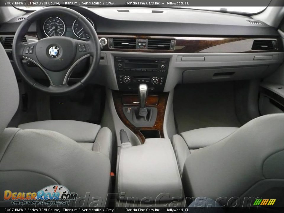 2007 BMW 3 Series 328i Coupe Titanium Silver Metallic / Grey Photo #15