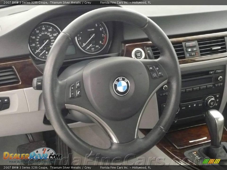 2007 BMW 3 Series 328i Coupe Titanium Silver Metallic / Grey Photo #16