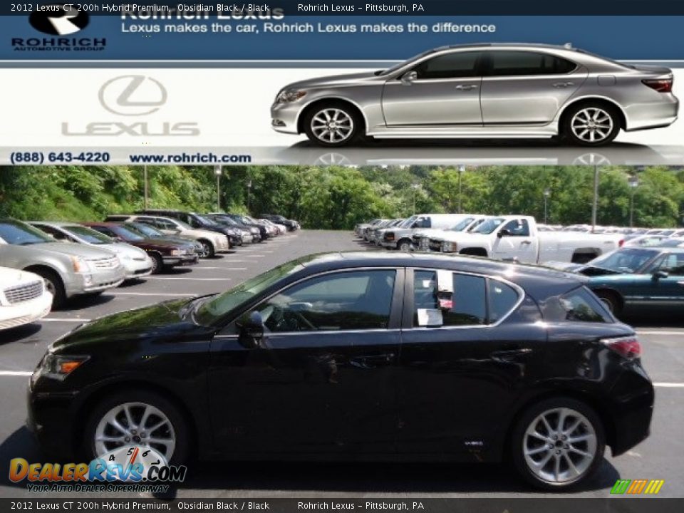 2012 Lexus CT 200h Hybrid Premium Obsidian Black / Black Photo #1