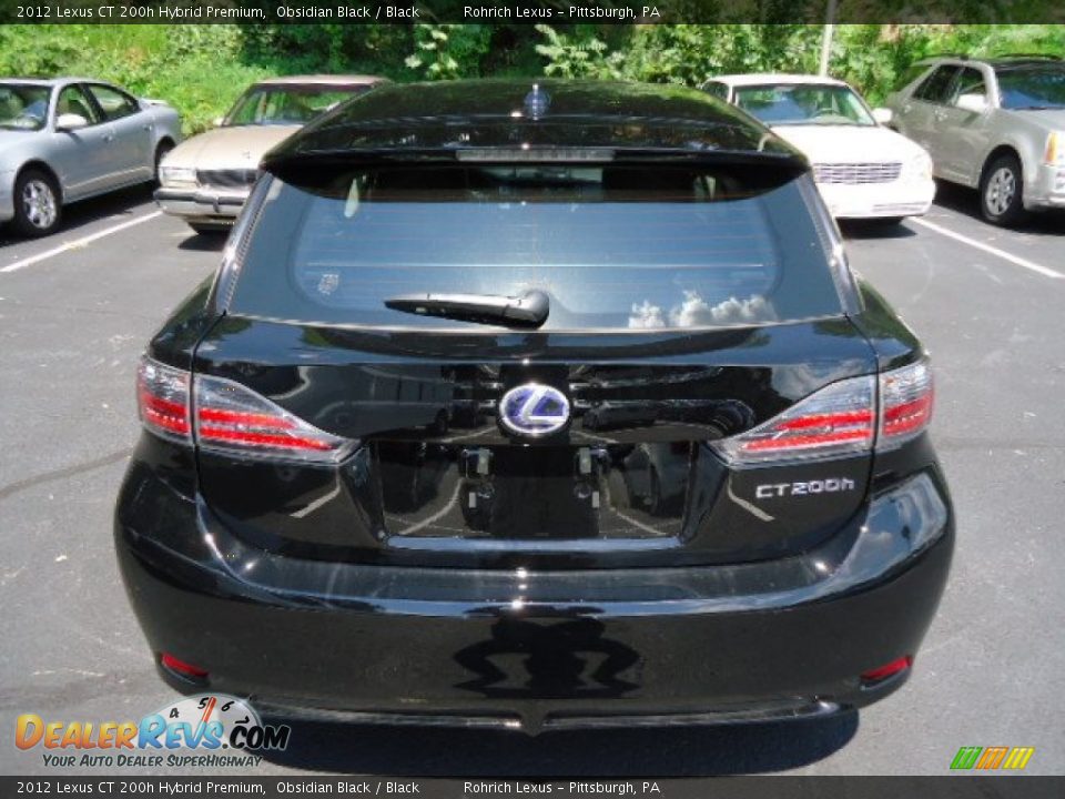 2012 Lexus CT 200h Hybrid Premium Obsidian Black / Black Photo #3