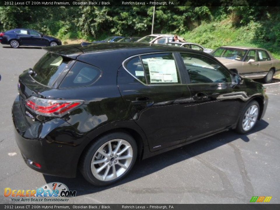2012 Lexus CT 200h Hybrid Premium Obsidian Black / Black Photo #4