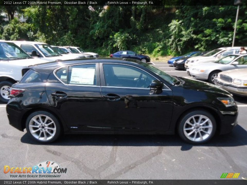 2012 Lexus CT 200h Hybrid Premium Obsidian Black / Black Photo #5