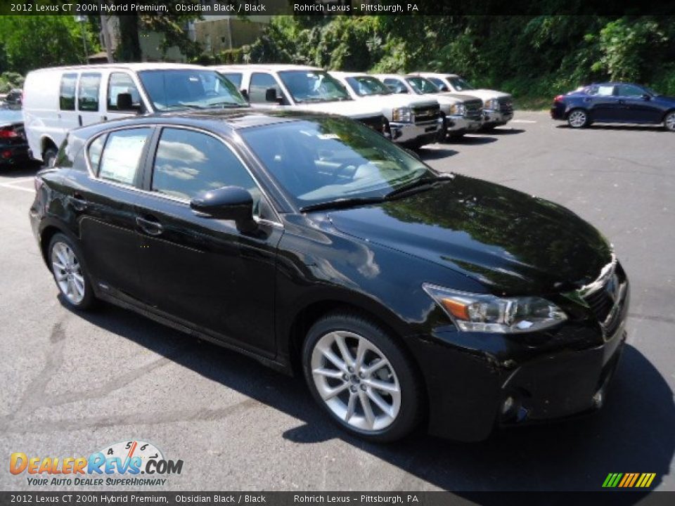 2012 Lexus CT 200h Hybrid Premium Obsidian Black / Black Photo #6