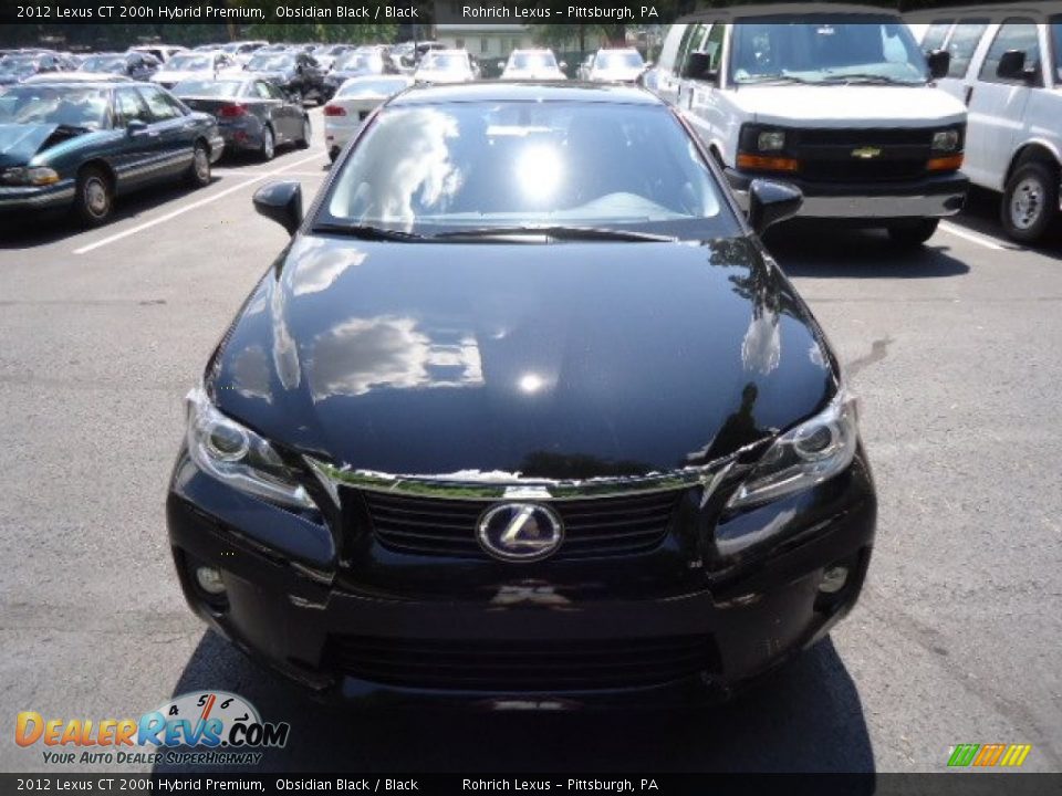 2012 Lexus CT 200h Hybrid Premium Obsidian Black / Black Photo #7