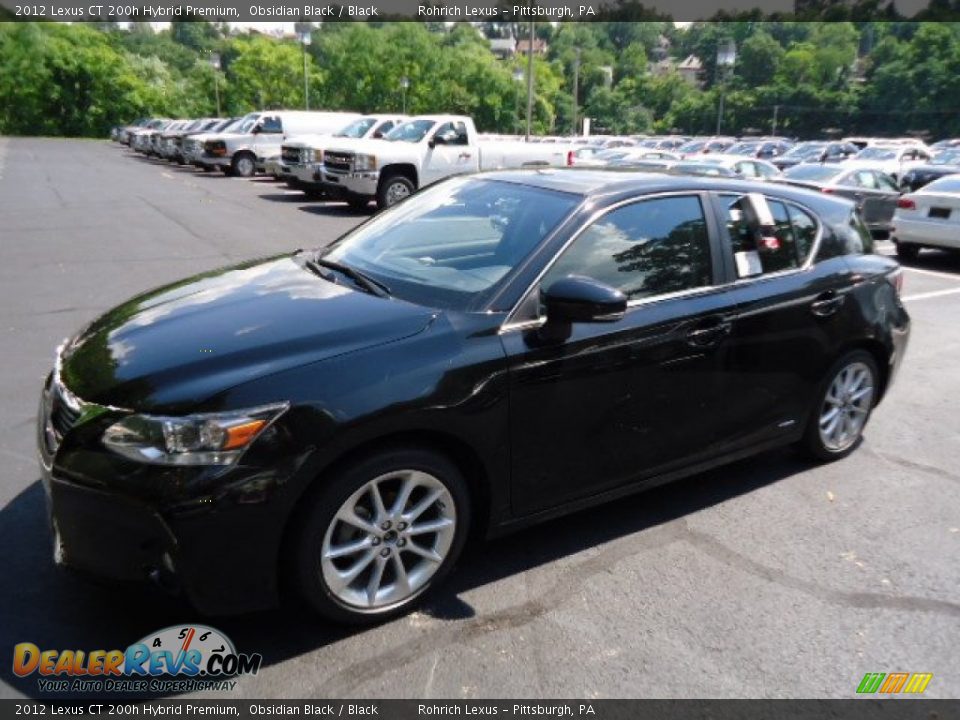 2012 Lexus CT 200h Hybrid Premium Obsidian Black / Black Photo #8