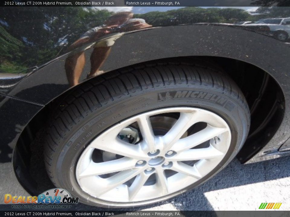 2012 Lexus CT 200h Hybrid Premium Obsidian Black / Black Photo #9