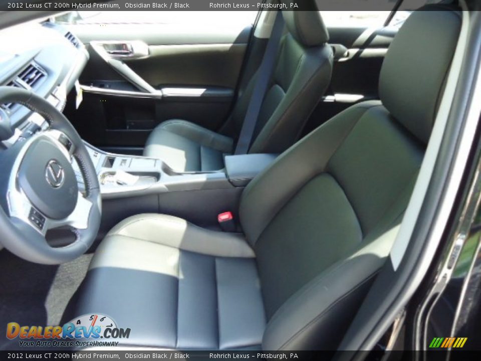 2012 Lexus CT 200h Hybrid Premium Obsidian Black / Black Photo #10