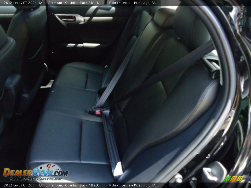2012 Lexus CT 200h Hybrid Premium Obsidian Black / Black Photo #11
