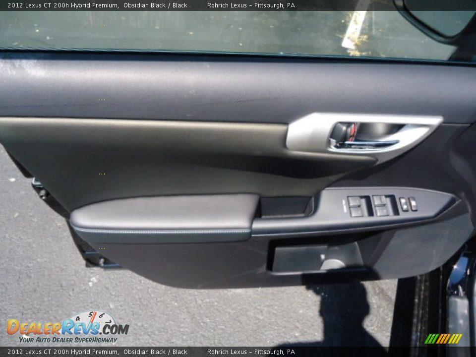 2012 Lexus CT 200h Hybrid Premium Obsidian Black / Black Photo #14