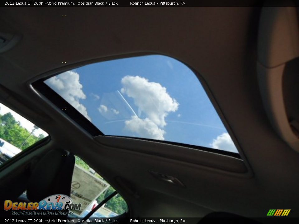 2012 Lexus CT 200h Hybrid Premium Obsidian Black / Black Photo #16
