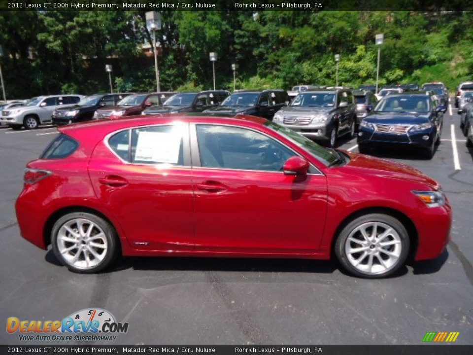 2012 Lexus CT 200h Hybrid Premium Matador Red Mica / Ecru Nuluxe Photo #5