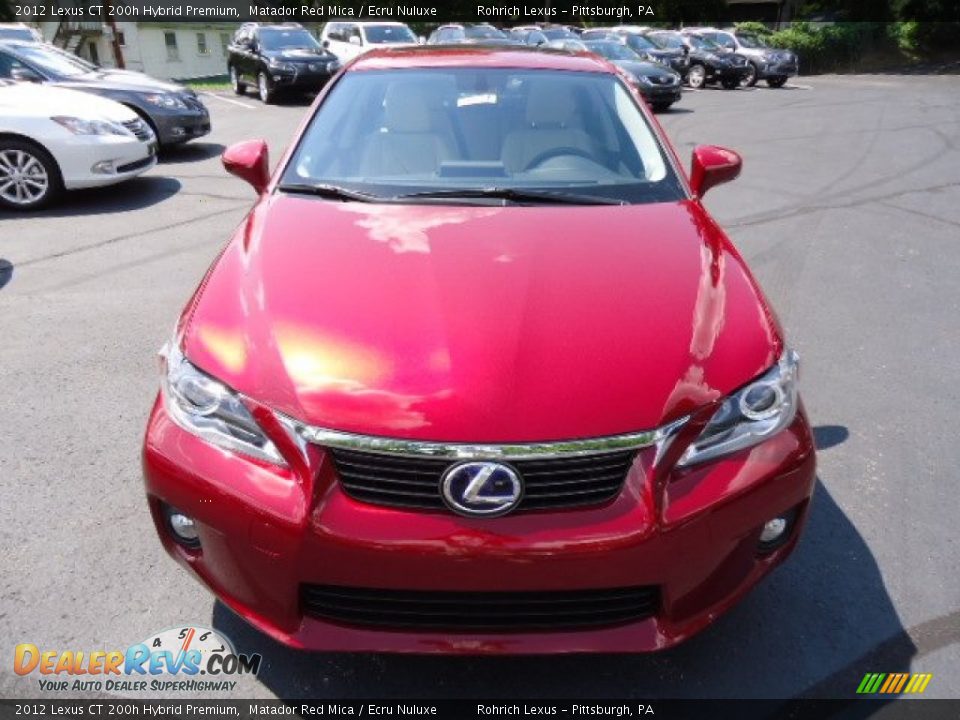 2012 Lexus CT 200h Hybrid Premium Matador Red Mica / Ecru Nuluxe Photo #7