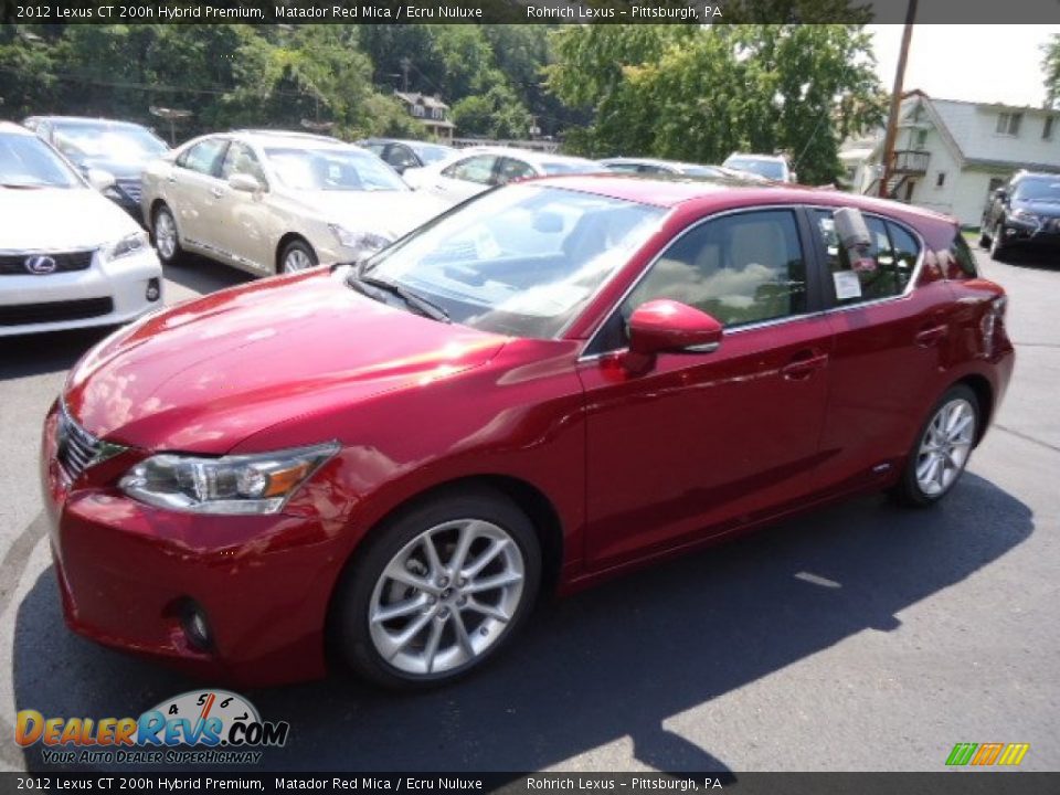 2012 Lexus CT 200h Hybrid Premium Matador Red Mica / Ecru Nuluxe Photo #8