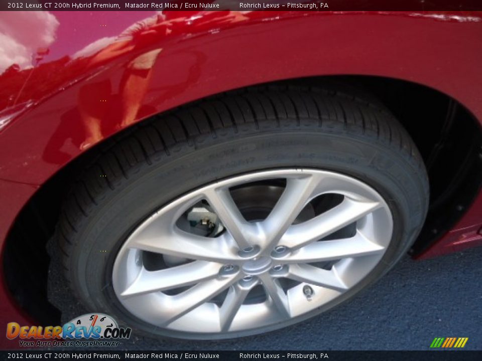 2012 Lexus CT 200h Hybrid Premium Matador Red Mica / Ecru Nuluxe Photo #9