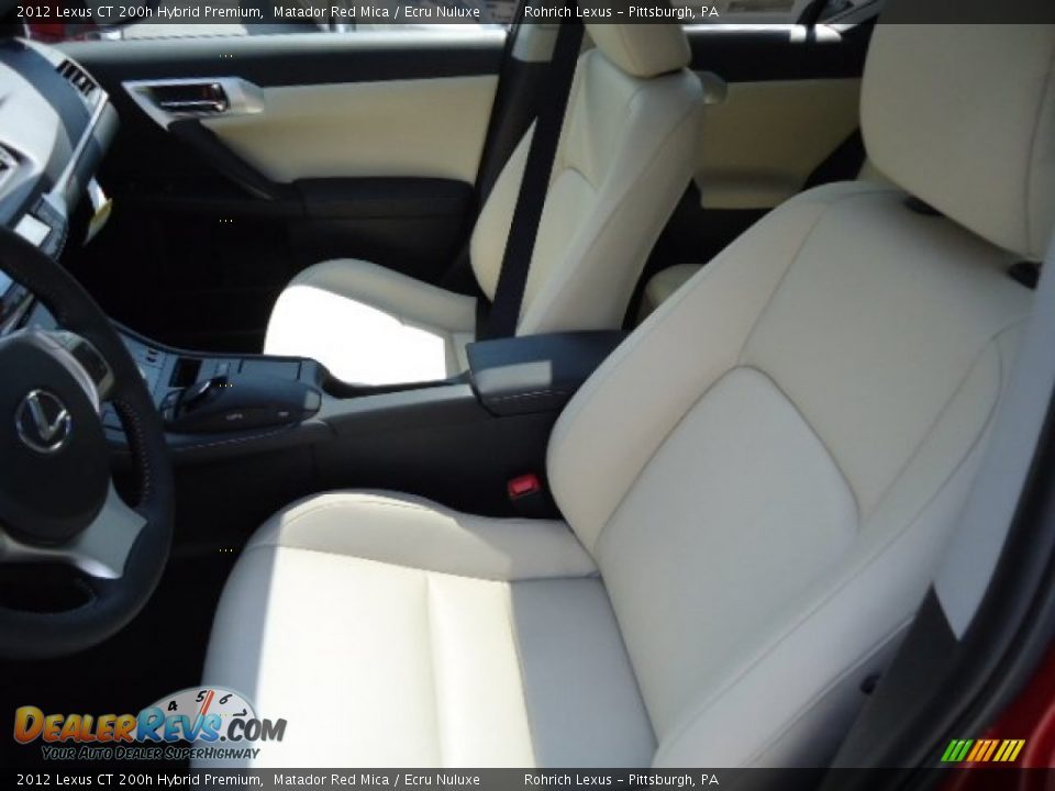 2012 Lexus CT 200h Hybrid Premium Matador Red Mica / Ecru Nuluxe Photo #10