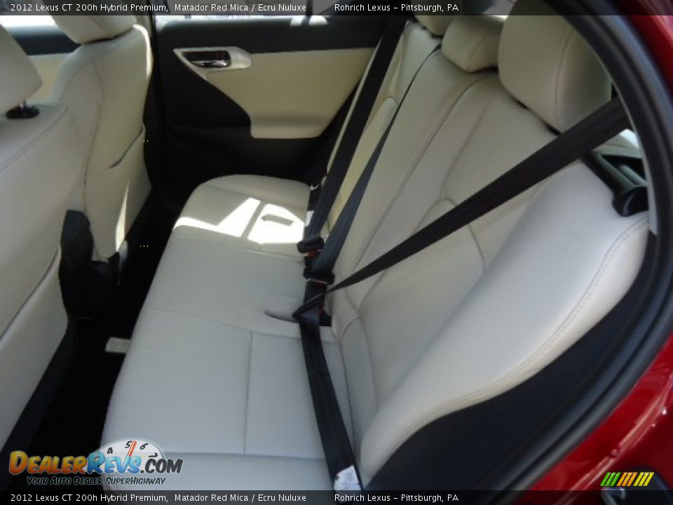 2012 Lexus CT 200h Hybrid Premium Matador Red Mica / Ecru Nuluxe Photo #11
