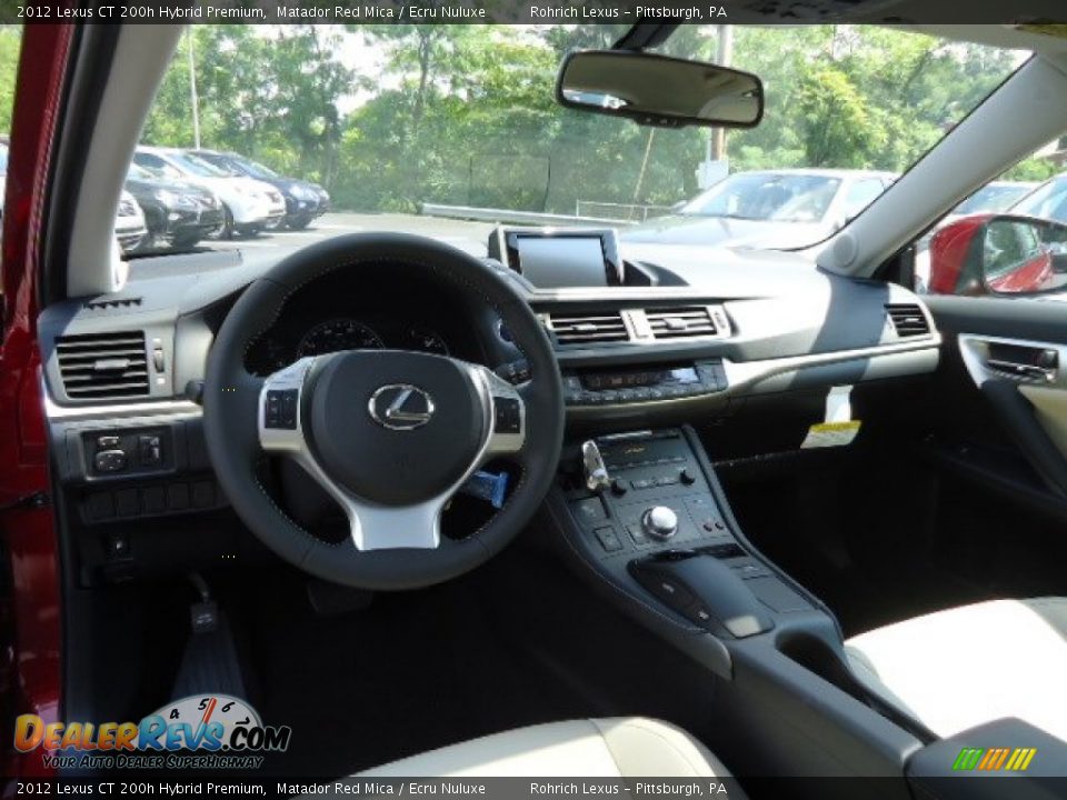 2012 Lexus CT 200h Hybrid Premium Matador Red Mica / Ecru Nuluxe Photo #12