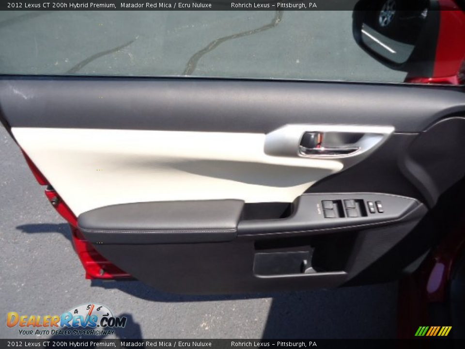 2012 Lexus CT 200h Hybrid Premium Matador Red Mica / Ecru Nuluxe Photo #14