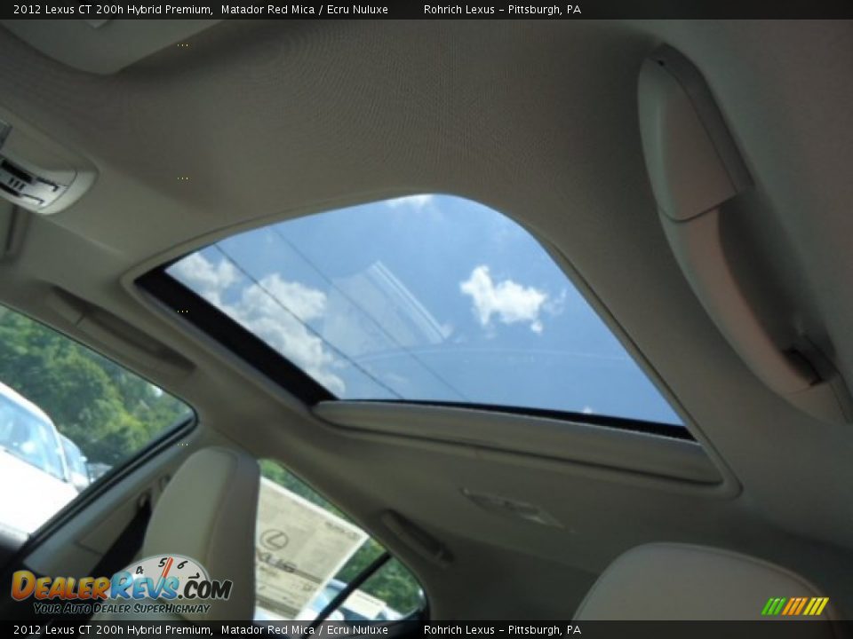 2012 Lexus CT 200h Hybrid Premium Matador Red Mica / Ecru Nuluxe Photo #15
