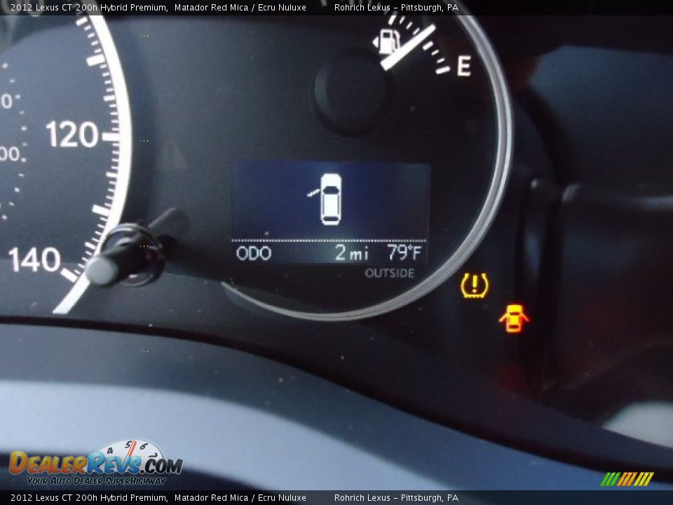 2012 Lexus CT 200h Hybrid Premium Matador Red Mica / Ecru Nuluxe Photo #20