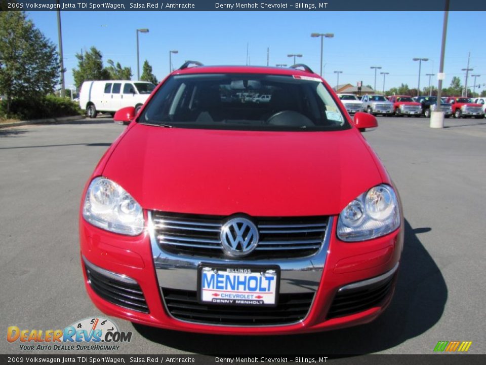 2009 Volkswagen Jetta TDI SportWagen Salsa Red / Anthracite Photo #2