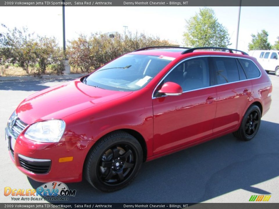 2009 Volkswagen Jetta TDI SportWagen Salsa Red / Anthracite Photo #3