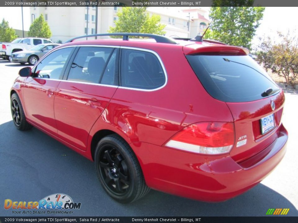 2009 Volkswagen Jetta TDI SportWagen Salsa Red / Anthracite Photo #5