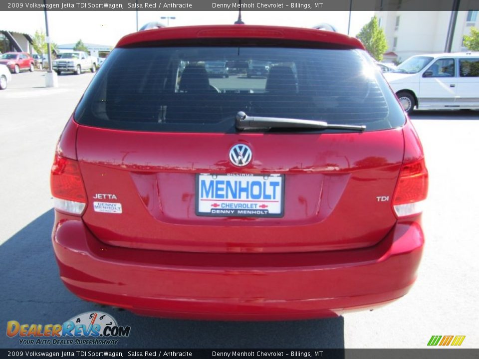 2009 Volkswagen Jetta TDI SportWagen Salsa Red / Anthracite Photo #6