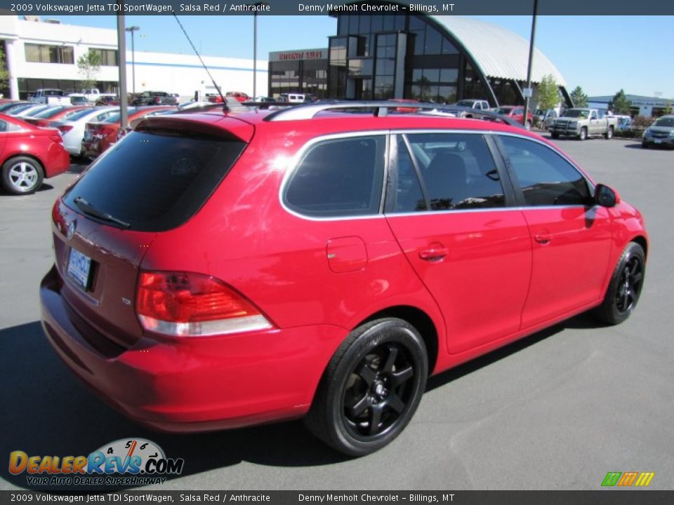 2009 Volkswagen Jetta TDI SportWagen Salsa Red / Anthracite Photo #7