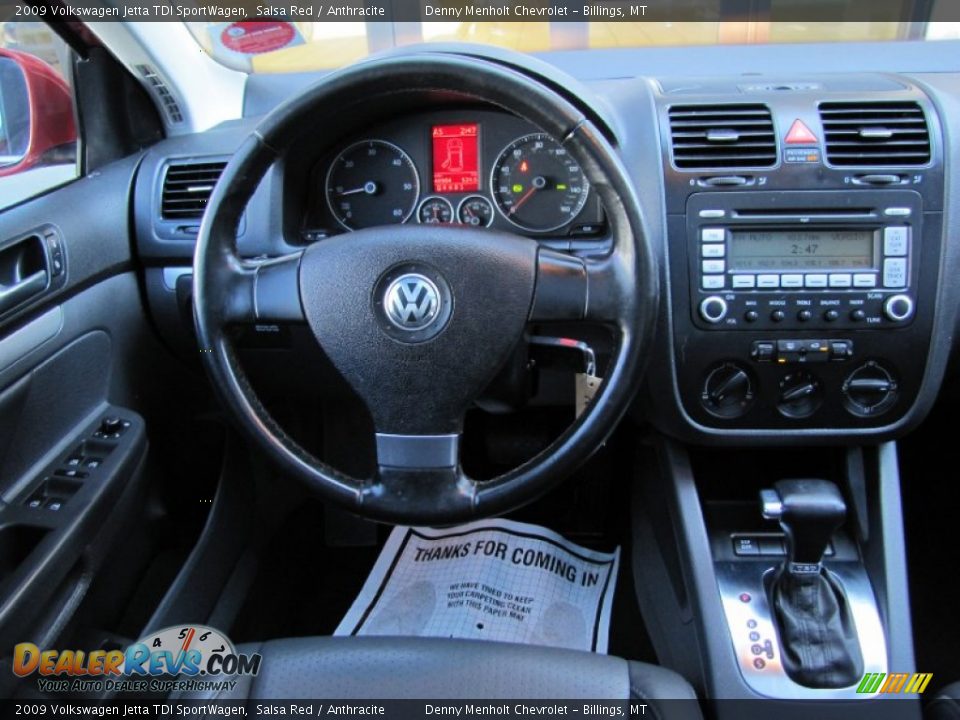 2009 Volkswagen Jetta TDI SportWagen Salsa Red / Anthracite Photo #9