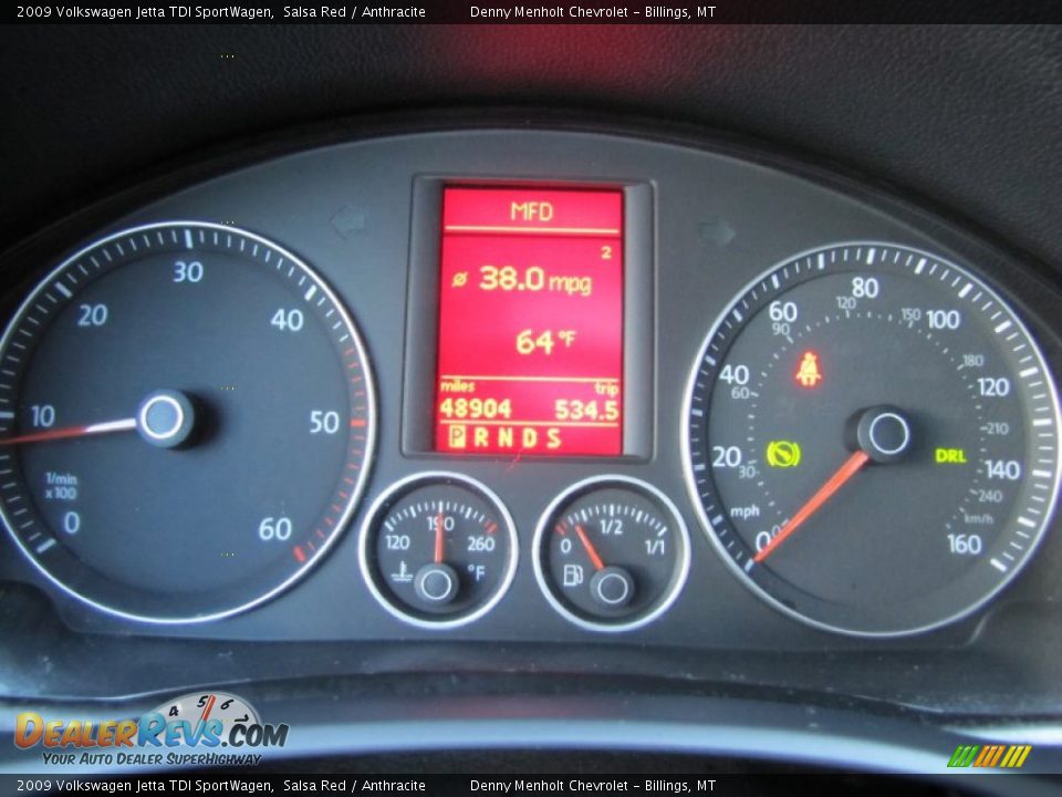 2009 Volkswagen Jetta TDI SportWagen Salsa Red / Anthracite Photo #10