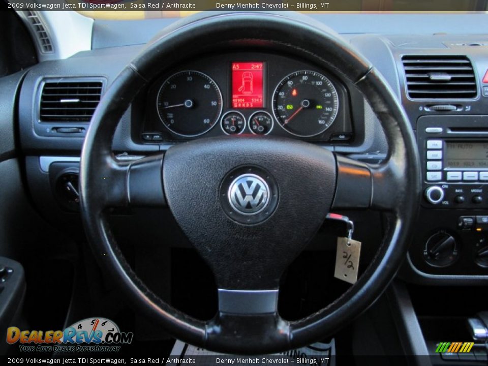 2009 Volkswagen Jetta TDI SportWagen Salsa Red / Anthracite Photo #11