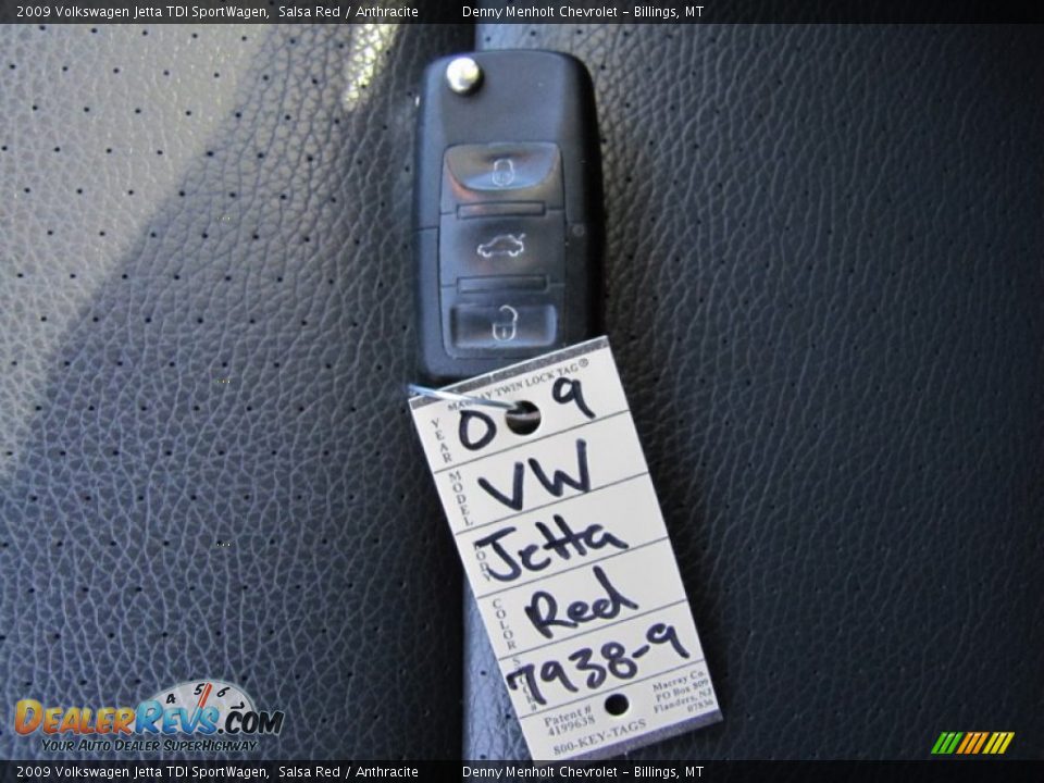 2009 Volkswagen Jetta TDI SportWagen Salsa Red / Anthracite Photo #31